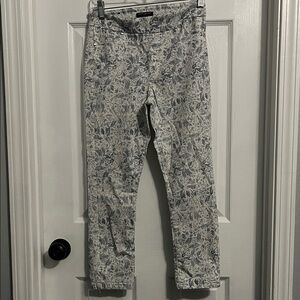 Mario Serrani Floral Print Cropped Pants - Gray